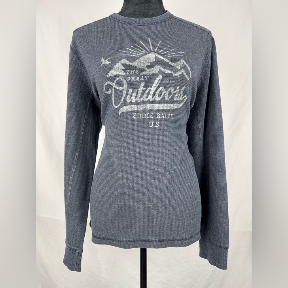 Eddie Bauer Blue Henley Long Sleeve Tee